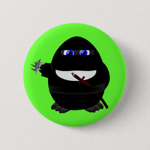 Bóton Redondo 5.08cm Pinguim de Ninja