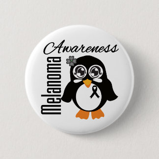 Bóton Redondo 5.08cm Pinguim de Sensibilização Melanoma
