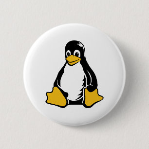 Bóton Redondo 5.08cm Pinguim de Tux - (Linux, Open Source, Copyleft,