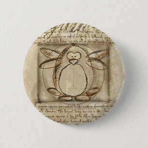 Bóton Redondo 5.08cm Pinguim de Vitruvian