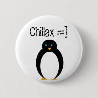 Bóton Redondo 5.08cm pinguim do chillax