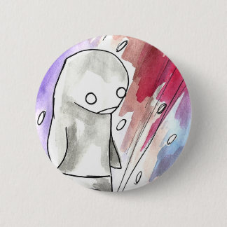 Bóton Redondo 5.08cm pinguim em uma tempestade da neve