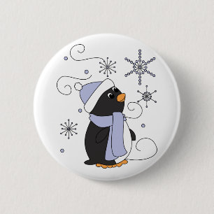 Bóton Redondo 5.08cm Pinguim no incrédulo