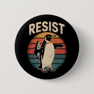 Bóton Redondo 5.08cm Pinguins Resistentes Ativismo Protesto Tarifas Ret