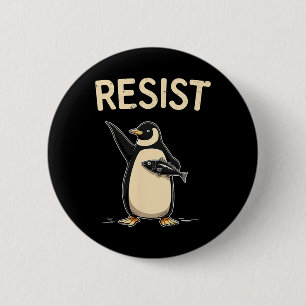 Bóton Redondo 5.08cm Pinguins sarcásticos resistem a tarifas 1