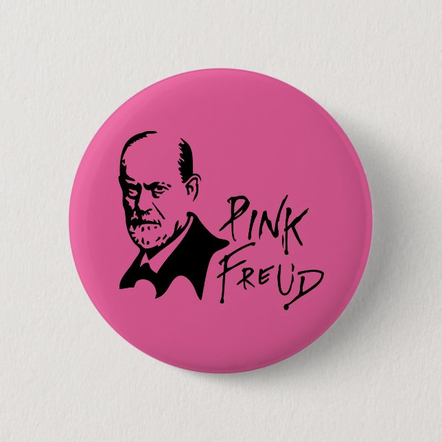Bóton Redondo 5.08cm PINK FREUD Psychoanalysis Sound Edition (Frente)
