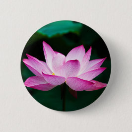Bóton Redondo 5.08cm Pink Lotus Flower