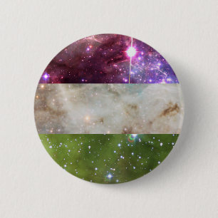 Bóton Redondo 5.08cm Pino da bandeira da nebulosa de Genderqueer