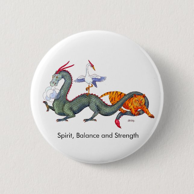 Bóton Redondo 5.08cm Pino das artes marciais (Frente)