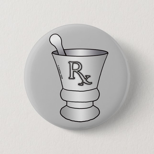 Bóton Redondo 5.08cm Pino de argamassa e de estacas (Frente)