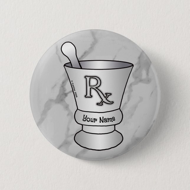 Bóton Redondo 5.08cm Pino de argamassa e de estacas (Frente)