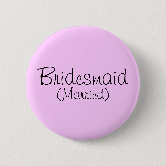 Bóton Redondo 5.08cm Pino de Bridesmaid (Casado) (Frente)