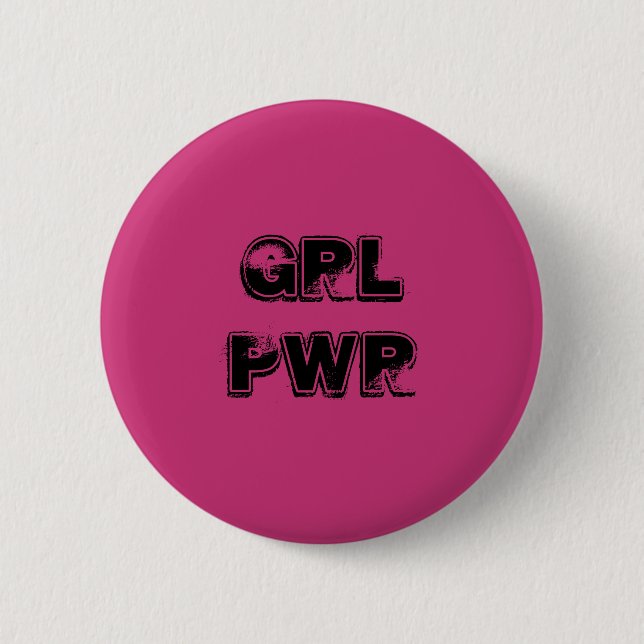 Bóton Redondo 5.08cm Pino de GRL PWR (Frente)