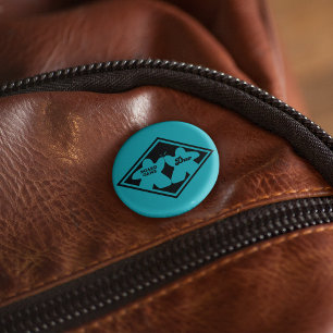 Bóton Redondo 5.08cm Pino de Quadro Preto Duo do Jogo de conselho