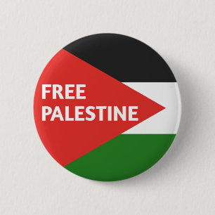 Bóton Redondo 5.08cm Pino do Botão Crachá da Palestina Livre