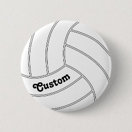 Bóton Redondo 5.08cm Pino do botão de voleibol PERSONALIZÁVEL