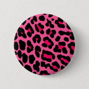 Bóton Redondo 5.08cm Pino do Leopardo Rosa