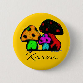 Bóton Redondo 5.08cm pino do nome do trippie do hippie