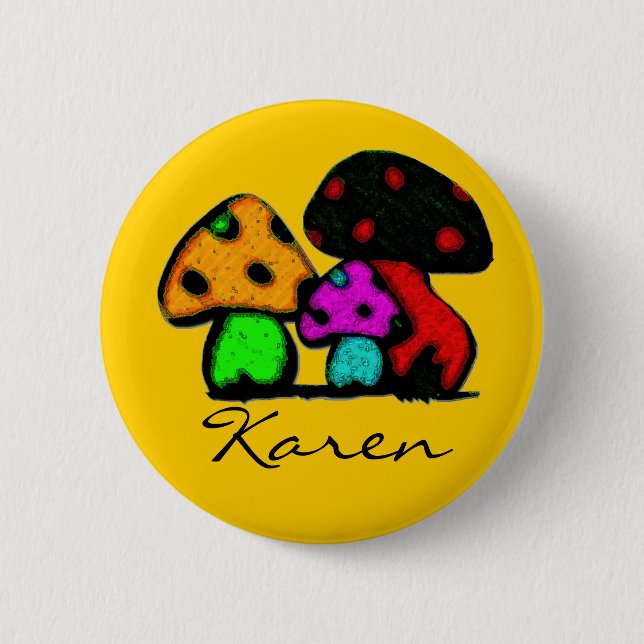 Bóton Redondo 5.08cm pino do nome do trippie do hippie (Frente)