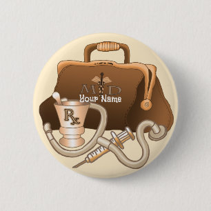 Bóton Redondo 5.08cm Pino do saco médico