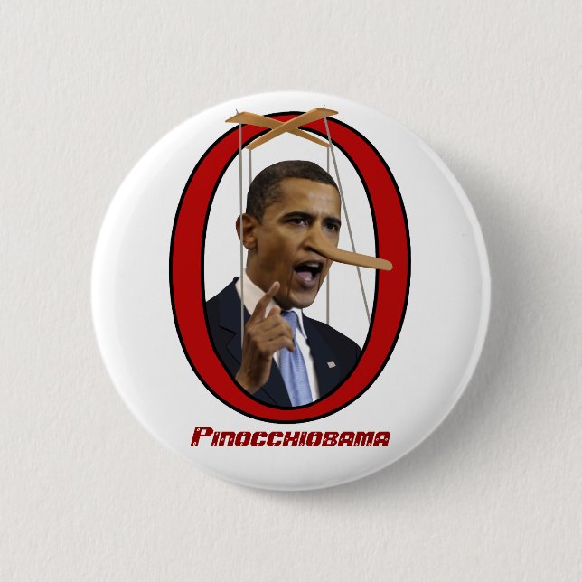 Bóton Redondo 5.08cm Pinocchiobama Button (Frente)