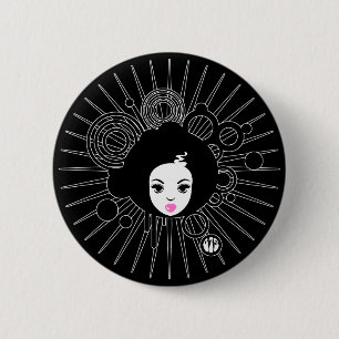 Bóton Redondo 5.08cm Pintinho Afro