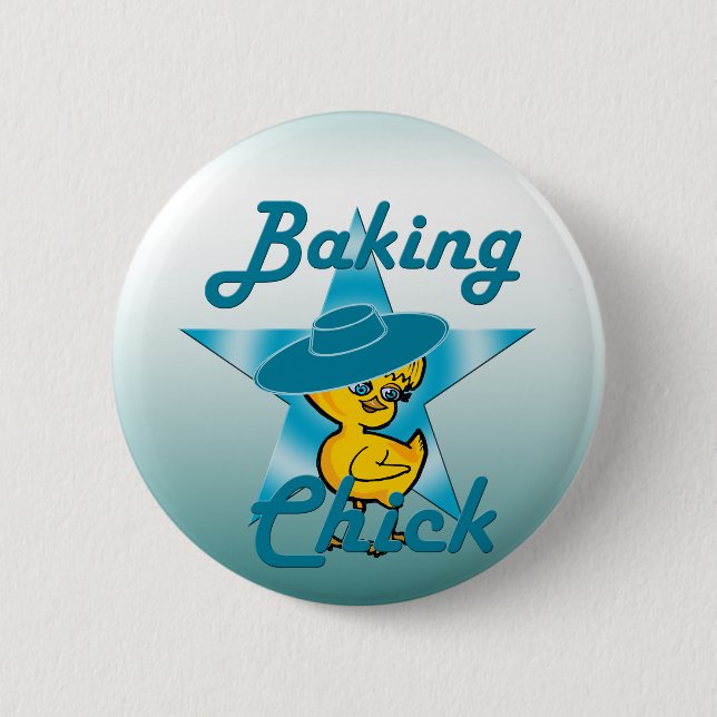 Bóton Redondo 5.08cm Pintinho Baking nº 7 (Frente)