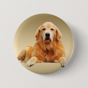 Bóton Redondo 5.08cm Pintura a cores da água do cão preto Labrador