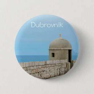 Bóton Redondo 5.08cm Pintura aquosa da parede da cidade de Dubrovnik