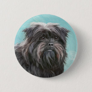 Bóton Redondo 5.08cm Pintura de Affenpinscher - Arte de Cachorro Origin