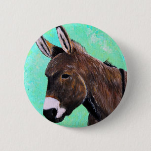 Bóton Redondo 5.08cm Pintura de burro