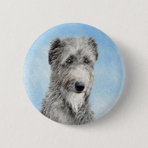 Bóton Redondo 5.08cm Pintura de Deerhound Escocês - Ar Cachorro Origin