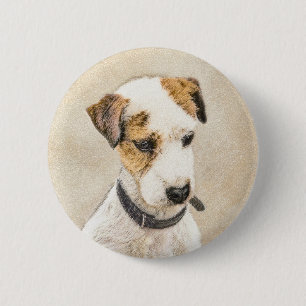 Bóton Redondo 5.08cm Pintura do Parson Jack Russell Terrier - Arte Cani