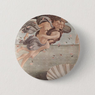 Bóton Redondo 5.08cm Pintura do renascimento de Botticelli
