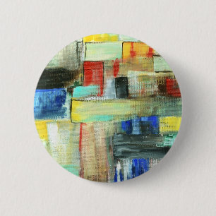 Bóton Redondo 5.08cm Pintura original da arte da arquitectura da cidade
