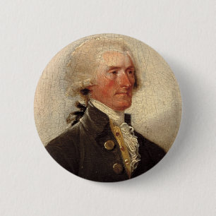Bóton Redondo 5.08cm Pintura rústica de Thomas Jefferson