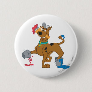 Bóton Redondo 5.08cm Pinturas de Scooby-Doo