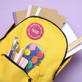 Bóton Redondo 5.08cm Piper Cub Airplane Not Your Co-Pilot Pink Custom