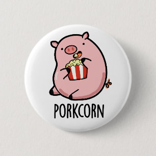 Bóton Redondo 5.08cm Pipoca Funny Popcorn Pun