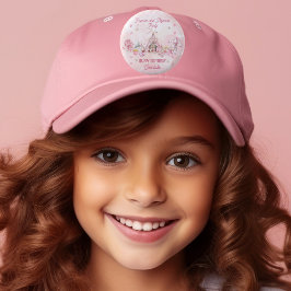 Bóton Redondo 5.08cm Pipoca rosa e Festa de aniversário de pijama