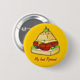 Bóton Redondo 5.08cm Pirâmide Burger