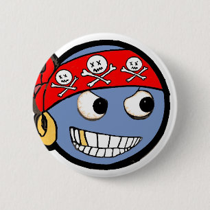 Bóton Redondo 5.08cm pirata do smilie