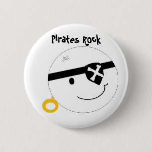 Bóton Redondo 5.08cm Piratas Rock