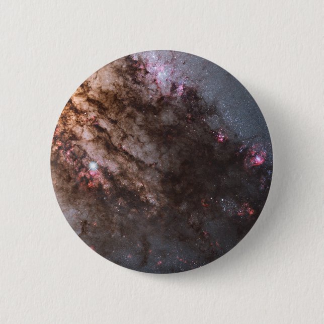 Bóton Redondo 5.08cm Pistas Escuras De Poeira Cruzam Centauro Uma Galáx (Frente)