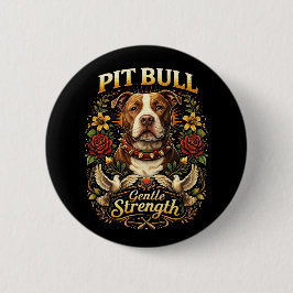 Bóton Redondo 5.08cm Pit Bull: Força Gentil
