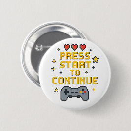 Bóton Redondo 5.08cm Pixel Art Gaming Button