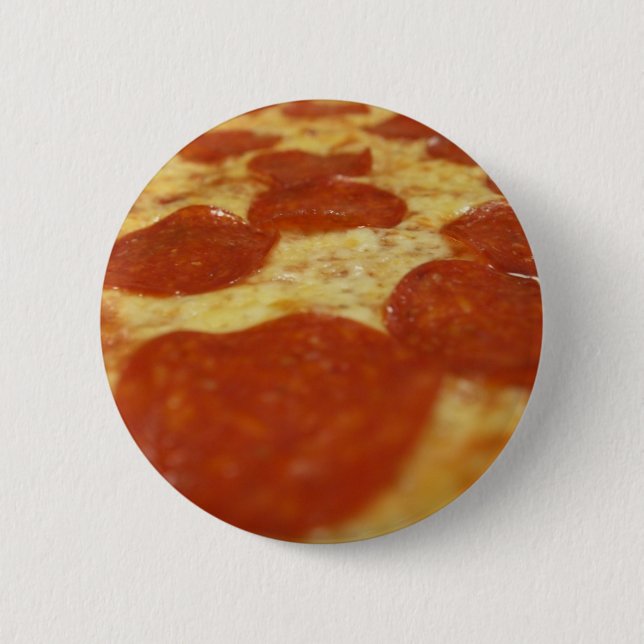 Bóton Redondo 5.08cm pizza de pepperoni (Frente)