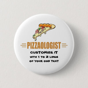 Bóton Redondo 5.08cm Pizza Engraçada