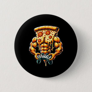 Bóton Redondo 5.08cm Pizza Gamer legal de Montagem Fundiária Presente