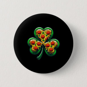 Bóton Redondo 5.08cm Pizza Shamrock Dia de São Patrício Comida Rápida I